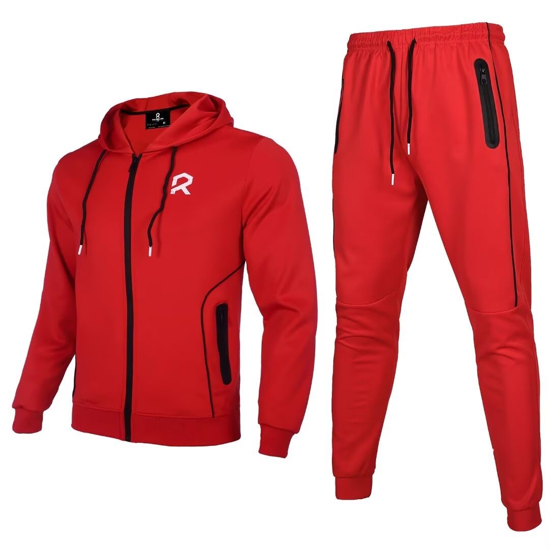 R RAMBLER 1985 Men's Tracksuit Active fashion Hoodie outifts zip sweatsuit set jogger sportswear