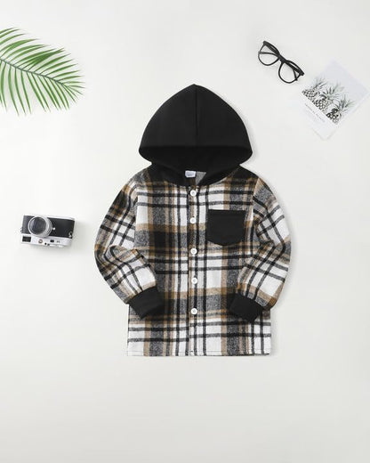 Boys Clothes Fall Winter Outfits, Toddler Boy Sweatsuit Plaid Hoodie Pants Clothing Set For Kids Boys Size 5-12 Years