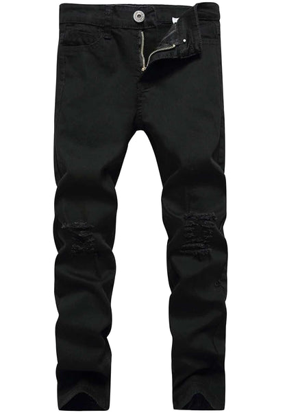 Boy's Skinny Fit Ripped Destroyed Distressed Fashion Kids Denim Jeans Pants