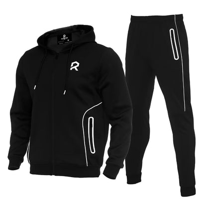 R RAMBLER 1985 Men's Tracksuit Active fashion Hoodie outifts zip sweatsuit set jogger sportswear