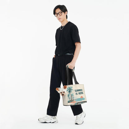 Summer is Here Pet Sling Carrier for Small Dog Cats Puppy Portable Tote Bag Pouch for Outdoor Travel Hiking