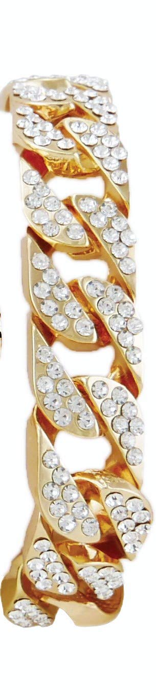 Charles Raymond Bling-ed Out Silver Round Luxury Mens Watch w/Bling-ed Out Bracelet - L0504B