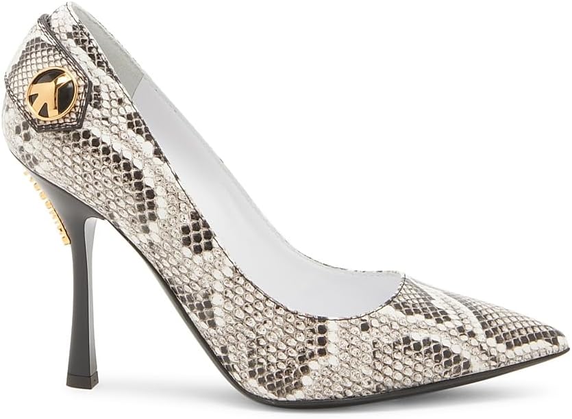 Peace Button 100MM Leather Pumps