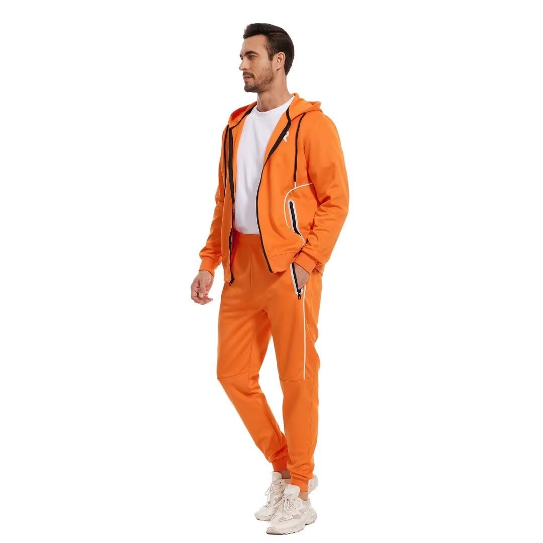 R RAMBLER 1985 Men's Tracksuit Active fashion Hoodie outifts zip sweatsuit set jogger sportswear