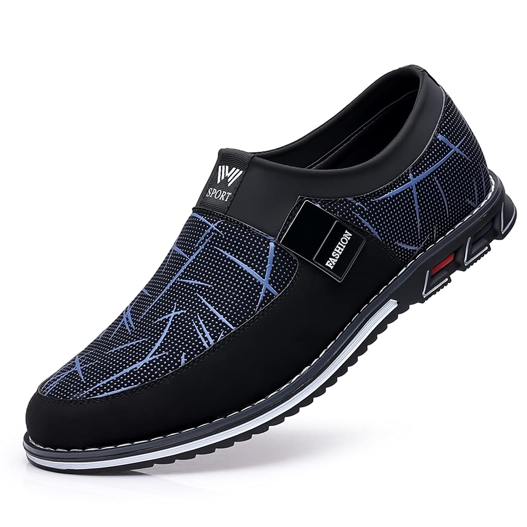 Veslesth Men Casual Shoes Sneakers Loafers Comfort Walking Shoes Fashion Driving Shoes Luxury Leather Shoes for Male Business Work Office Dress Outdoor