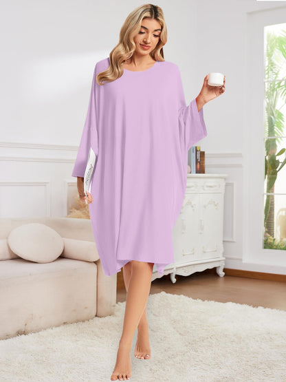 Plus Size Moo Moos for Women Oversized Sleep Shirts for Women Oversized Nightgown with Pocket Fit S-5XL