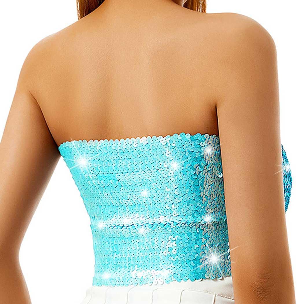 Nicute Sequin Tube Top Sparkly Crop Tops for Women