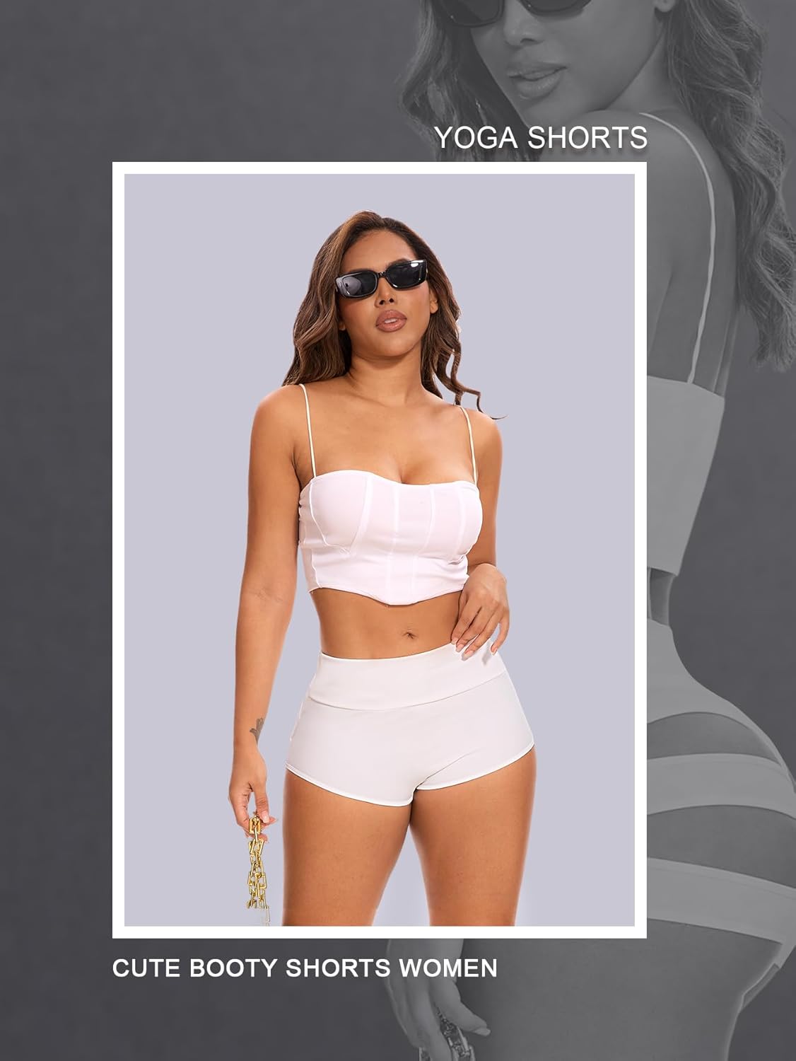 Cut Out Yoga Shorts Booty Butt Lifting Scrunch Shorts High Waisted Workout Gym Active Hot Pants