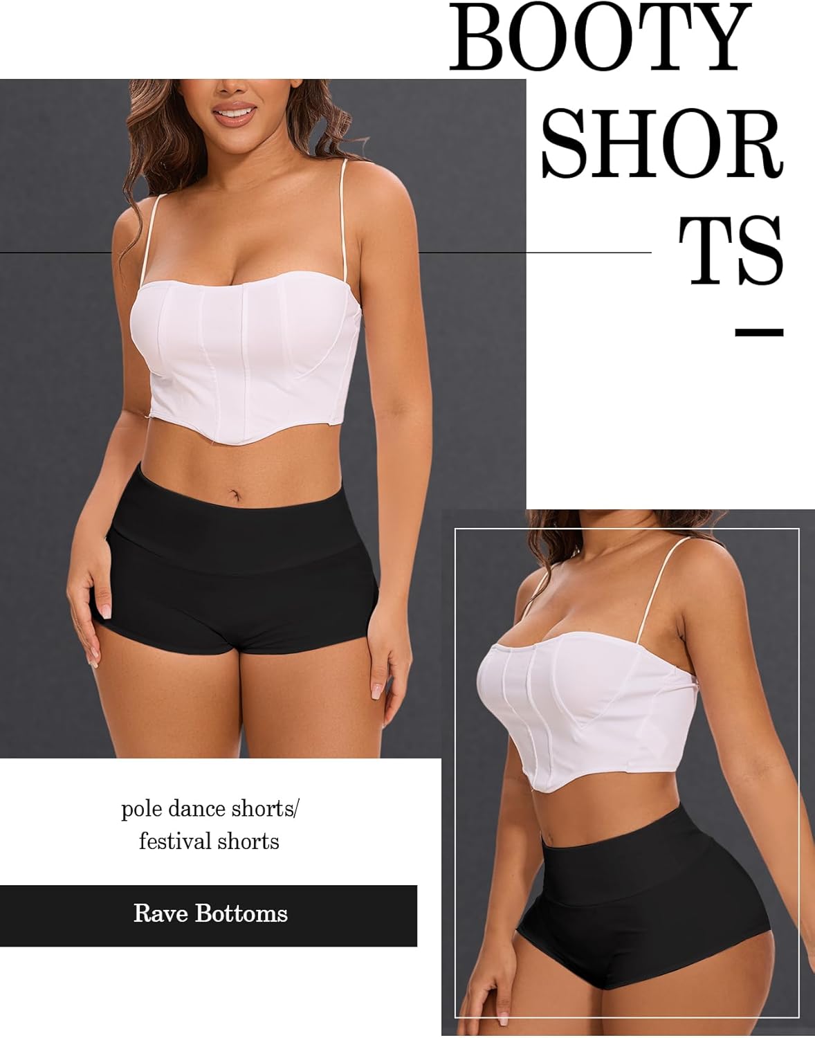 Cut Out Yoga Shorts Booty Butt Lifting Scrunch Shorts High Waisted Workout Gym Active Hot Pants