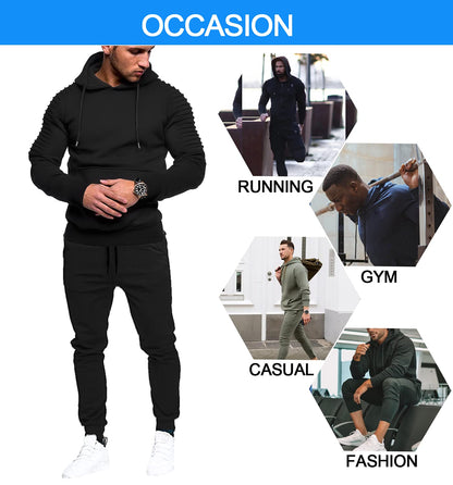 COOFANDY Men's Tracksuit 2 Piece Hoodie Sweatsuit Sets Casual Jogging Athletic Suits