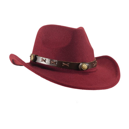 Ibeauti Cowboy Hat with Fringed Bandana Set for Women Wide Brim Western Cowgirl Hat Paisley Head Wrap Scarf