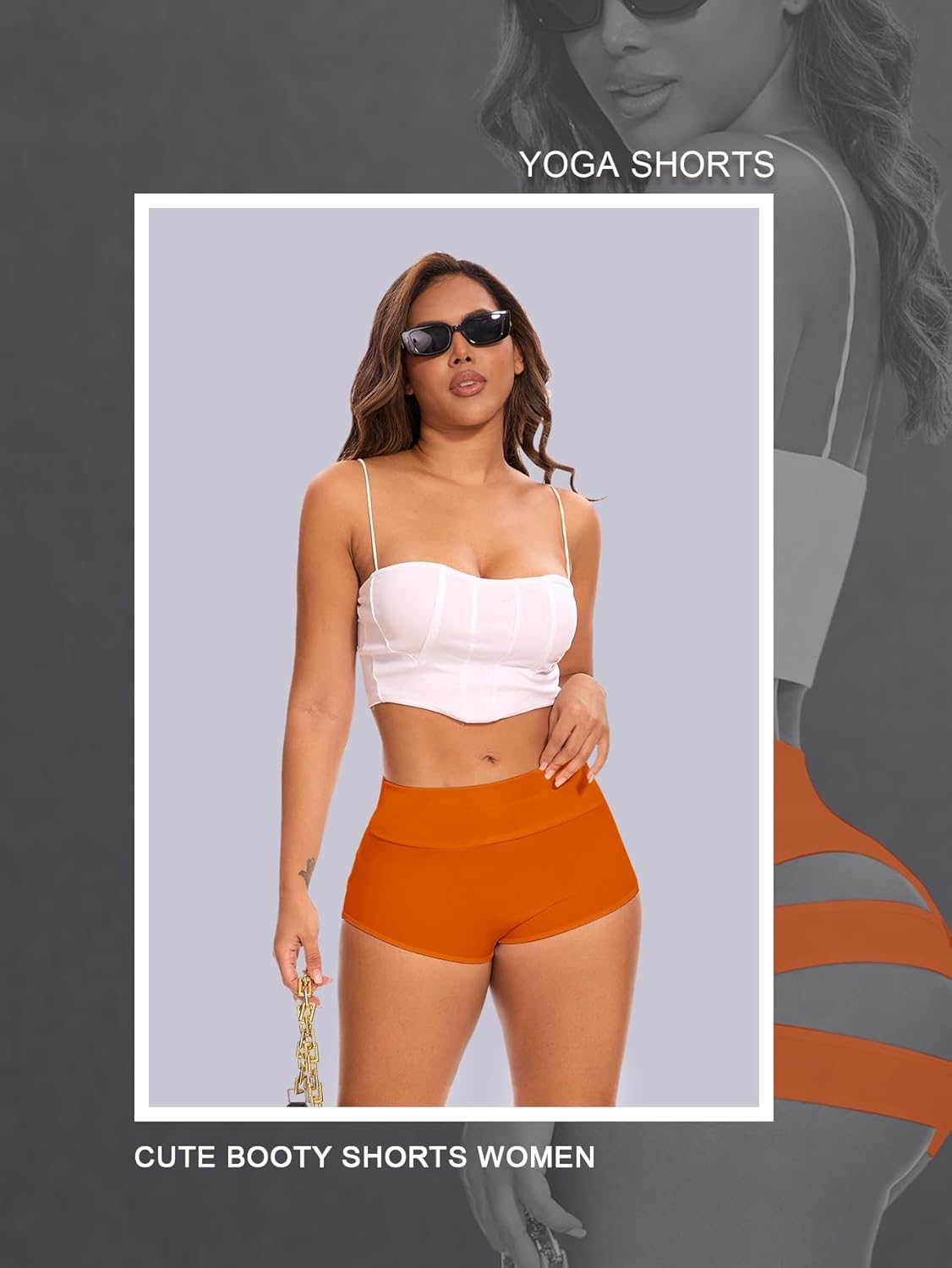 Cut Out Yoga Shorts Booty Butt Lifting Scrunch Shorts High Waisted Workout Gym Active Hot Pants