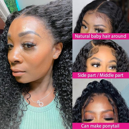 Asteria Curly Human Hair Wig 7x4 Ready To Wear Glueless Wigs Human Hair Pre Plucked Pre Cut Curly Lace Front Wigs Human Hair Wigs For Black Women 16 Inch