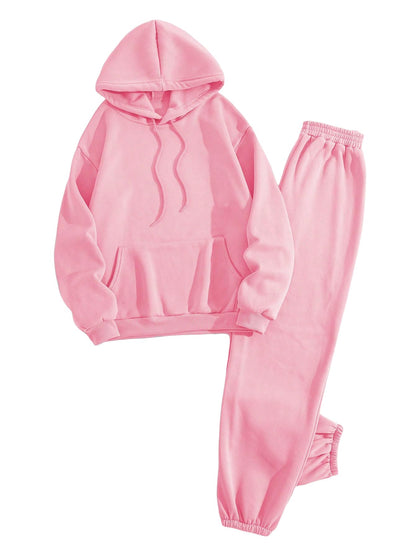 SOLY HUX Women's 2 Piece Outfits Letter Graphic Drawstring Long Sleeve Hoodies Sweatshirt and Sweatpants Set