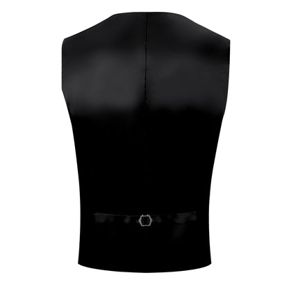 MAGE MALE Mens 3 Piece Suits Slim Fit Tuxedo Suit Set Soild Prom Wedding Suits One Button Blazer Vest Pants Set with Bow Tie