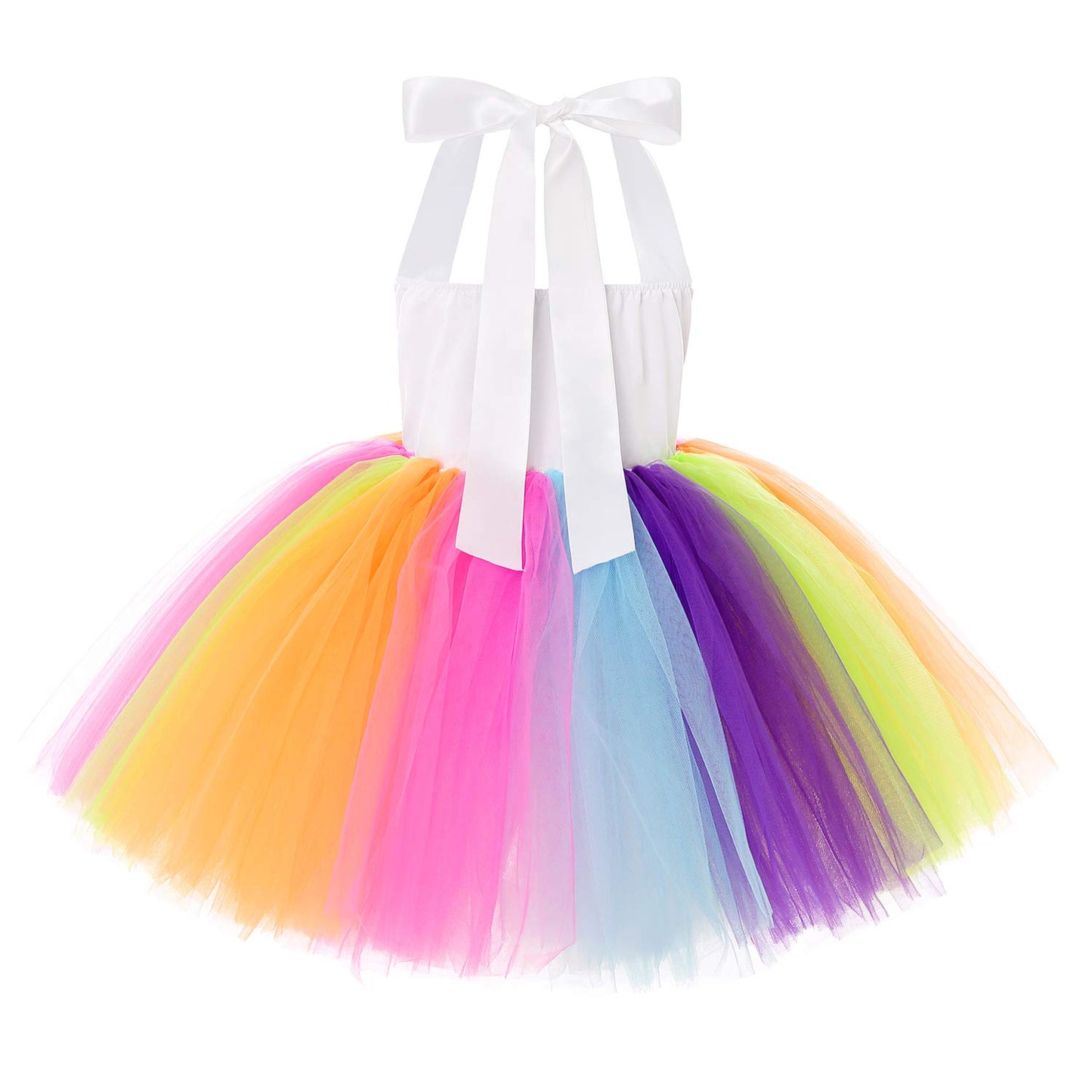 Soyoekbt Girls Unicorn Costume LED Light Up Unicorn Dress Birthday Party Princess Dress for Halloween Party