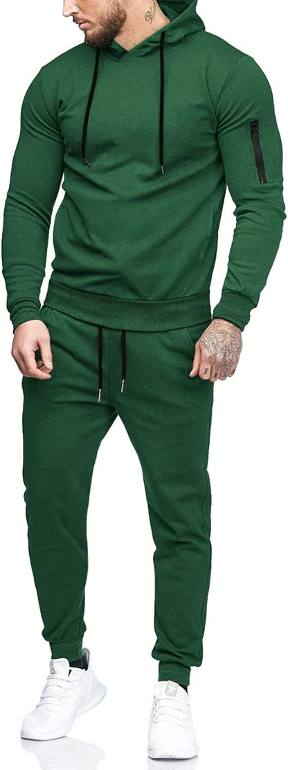 COOFANDY Men's Tracksuit 2 Piece Hooded Athletic Sweatsuits Casual Running Jogging Sport Suit Sets