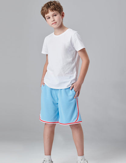 Liberty Imports 5 Pack Big Boys Youth Athletic Mesh Basketball Shorts with Pockets Quick Dry Activewear