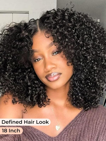 Asteria Curly Human Hair Wig 7x4 Ready To Wear Glueless Wigs Human Hair Pre Plucked Pre Cut Curly Lace Front Wigs Human Hair Wigs For Black Women 16 Inch