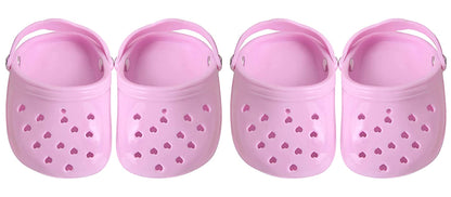 4 PCS Small Dog Sandals, Shoes for Dogs, Candy Colors Dog Sandals for Photo, Doggy Rubber Slipper Shoes Pink