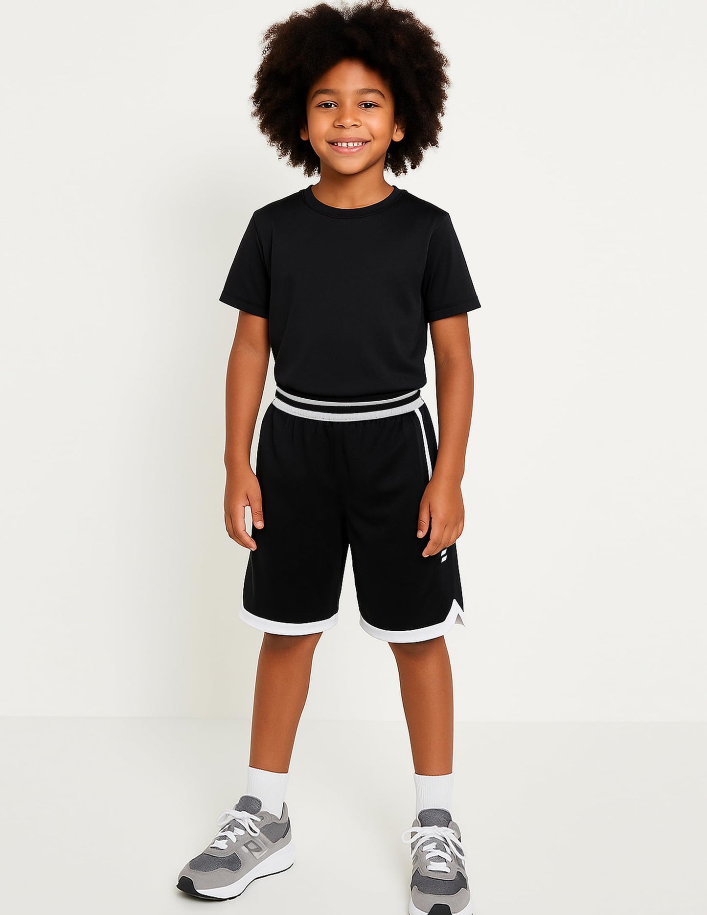 Liberty Imports 5 Pack Big Boys Youth Athletic Mesh Basketball Shorts with Pockets Quick Dry Activewear