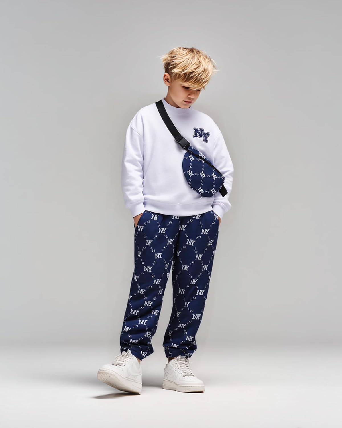 PureChapter Boys' Fashion 3Pcs Pullover Hoodies Sweatshirt Suit Crossbody Bag Stylish Clothes Kids Clothes