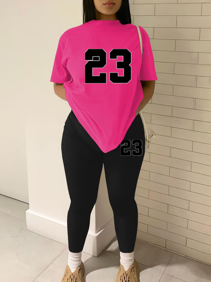 Nimsruc Women 2 Piece Outfits Summer Lounge Set Matching Jogger Sets Short Sleeve Tracksuit Loungewear Sweatsuits