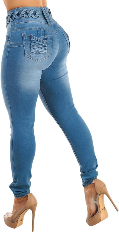 Butt Lifting Jeans for Women - High Waisted Skinny Levanta Cola Stretch Jeans