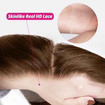 250 Density Curly Lace Front Wigs Human Hair Pre Plucked Hairline Glueless Wig 13x6 HD Lace Frontal Wigs for Women Ginger Orange Colored Ombre Wig Brazilian Virgin Hair 24 Inch