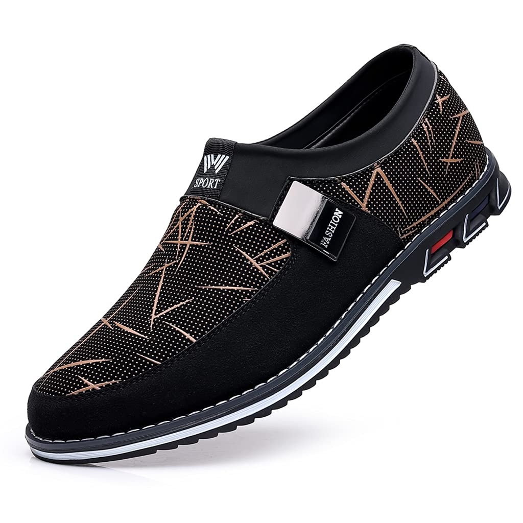 Veslesth Men Casual Shoes Sneakers Loafers Comfort Walking Shoes Fashion Driving Shoes Luxury Leather Shoes for Male Business Work Office Dress Outdoor