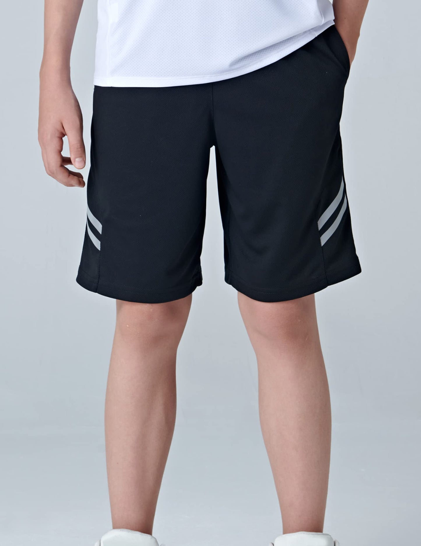 Liberty Imports 5 Pack Big Boys Youth Athletic Mesh Basketball Shorts with Pockets Quick Dry Activewear