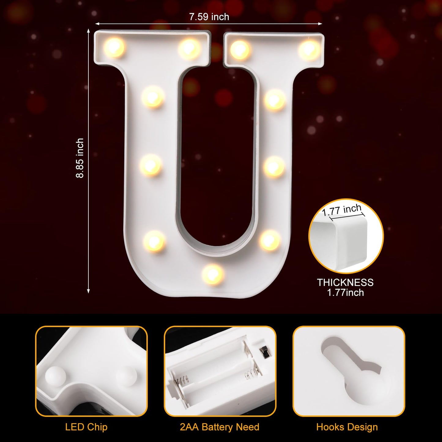 1027 Pcs I Love U Light Up Letters Proposal Decorations, I Love U Sign with 24 Pcs Heart Flameless Candles 1000 Pcs Rose Petals for Wedding Proposal Romantic Night Decor