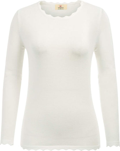 GRACE KARIN Women's High Stretchy Long Sleeve Pullover Sweater Blouse Top