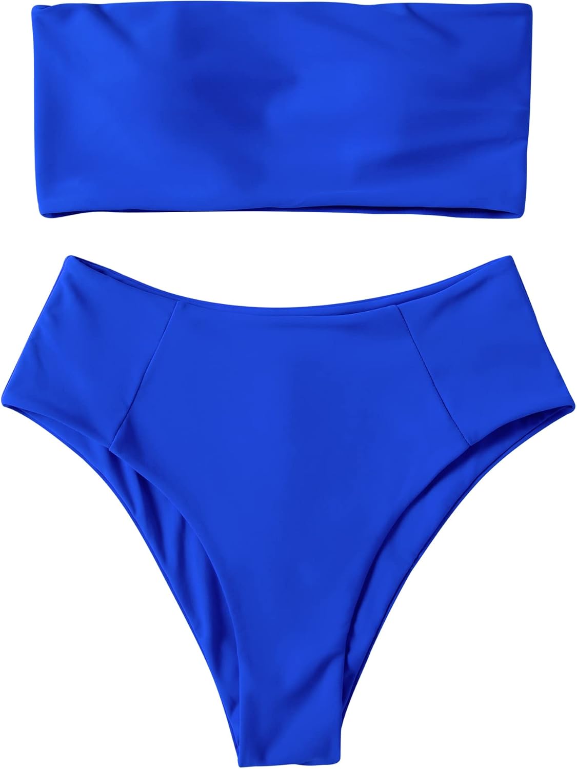 OMKAGI Women Bandeau Bikini Swimsuits Cheeky Off Shoulder Bathing Suit