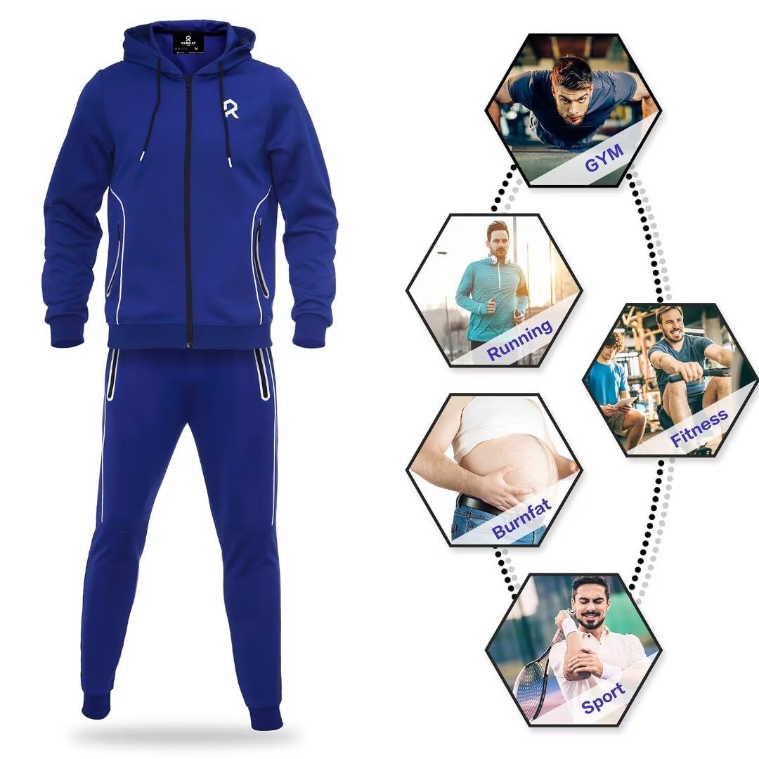 R RAMBLER 1985 Men's Tracksuit Active fashion Hoodie outifts zip sweatsuit set jogger sportswear