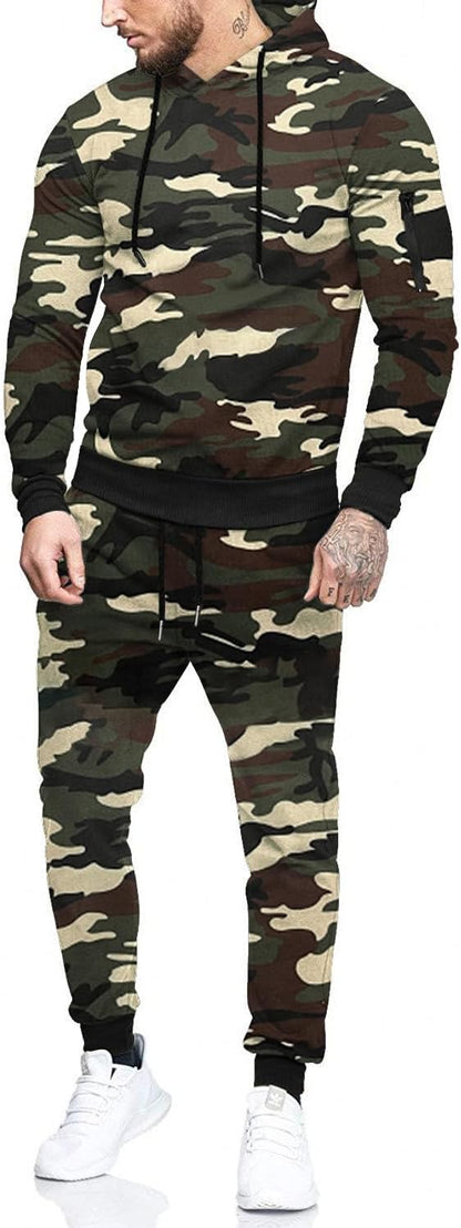 COOFANDY Men's Tracksuit 2 Piece Hooded Athletic Sweatsuits Casual Running Jogging Sport Suit Sets