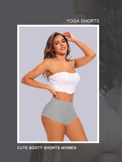 Cut Out Yoga Shorts Booty Butt Lifting Scrunch Shorts High Waisted Workout Gym Active Hot Pants