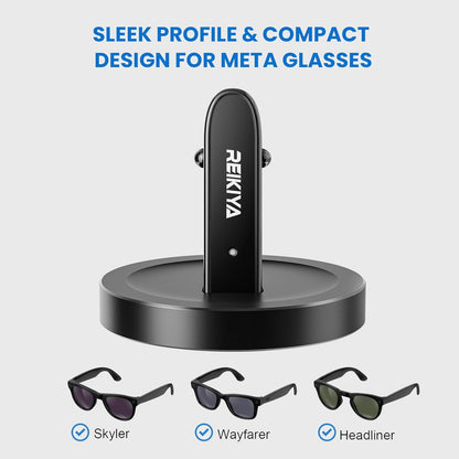 Charging Stand for Ray-Ban Meta Smart Glasses, Portable Charging Dock for Wayfarer, Headliner, Skyler with 3.3 ft USB-C Cable, Charger for Meta Glasses RayBan, RayBan Meta Accessories