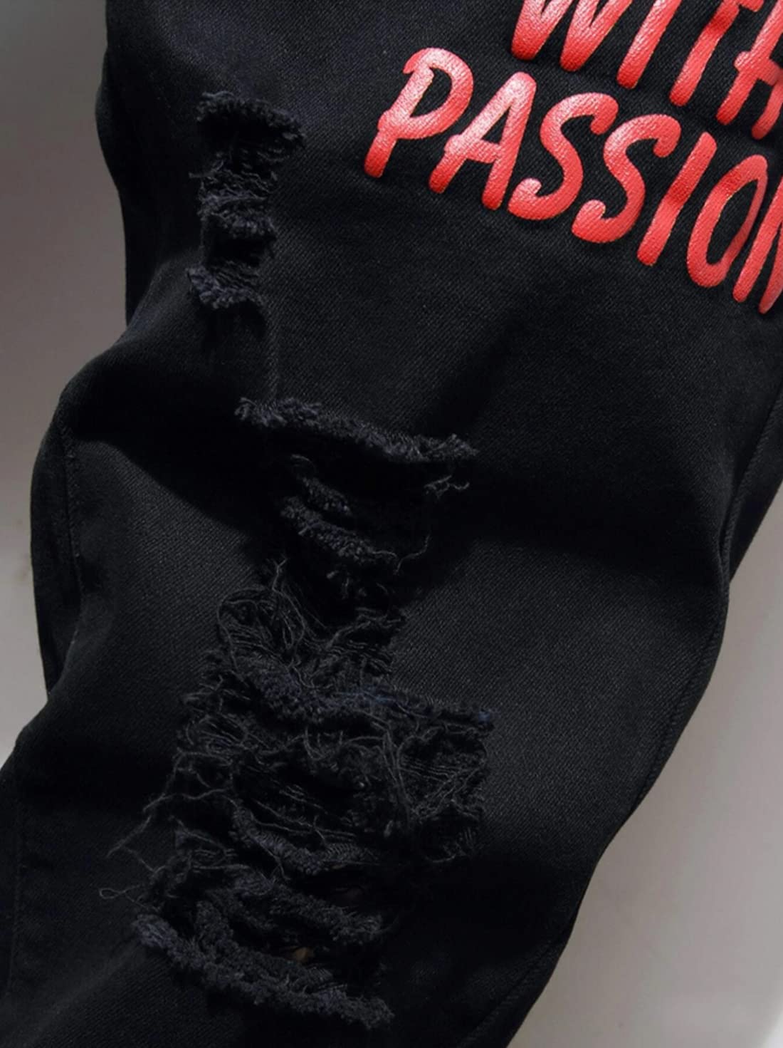 Boy's Skinny Fit Ripped Destroyed Distressed Fashion Kids Denim Jeans Pants