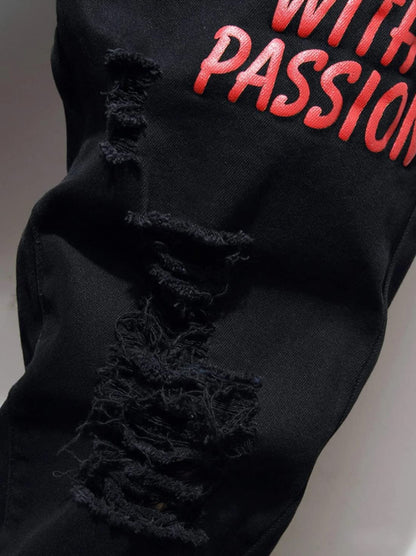 Boy's Skinny Fit Ripped Destroyed Distressed Fashion Kids Denim Jeans Pants