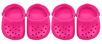 4 PCS Small Dog Sandals, Shoes for Dogs, Candy Colors Dog Sandals for Photo, Doggy Rubber Slipper Shoes Pink