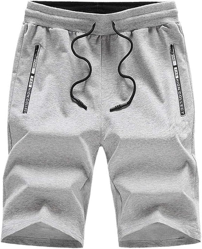 Big Boy's Casual Shorts Summer Cotton Classic Fit Drawstring Elastic Waist Beach Shorts with Pockets