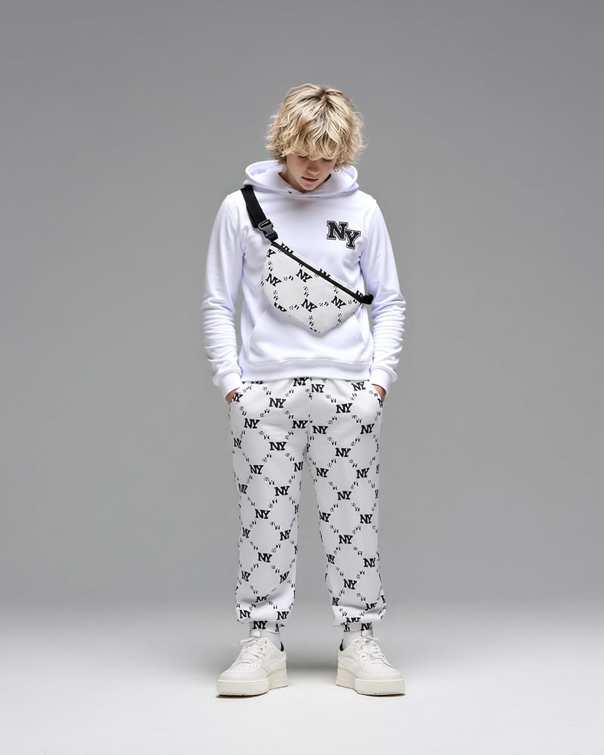 PureChapter Boys' Fashion 3Pcs Pullover Hoodies Sweatshirt Suit Crossbody Bag Stylish Clothes Kids Clothes