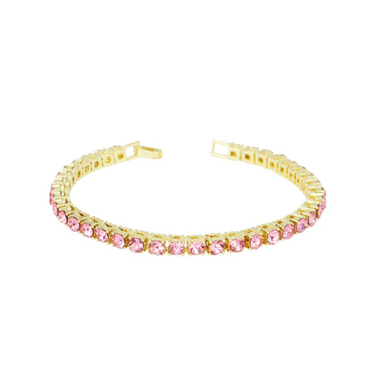 Charles Raymond Women's Big Rocks Bezel Colored Dial with Roman Numerals Fully Iced Out Watch - ST10327LA