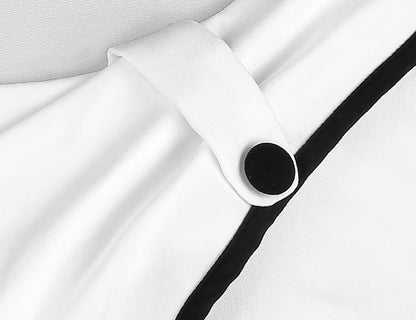 MUXXN Women's Retro 60s Sailor Collar Short Sleeve Pinup Cocktail Work Mermaid Dress with Belt