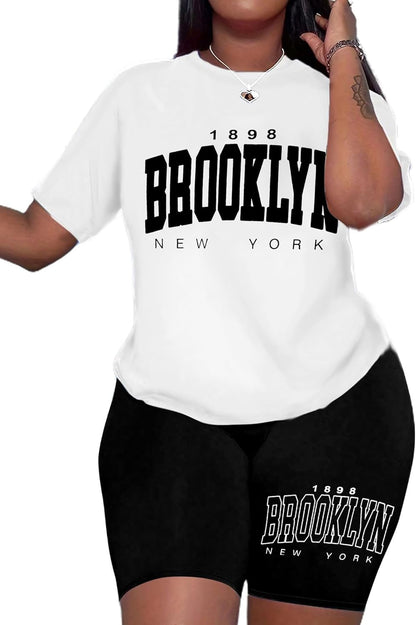 Hilinker Womens 2 Piece Outfits Short Sleeve Top and Shorts Set Summer Workout Casual Tracksuit