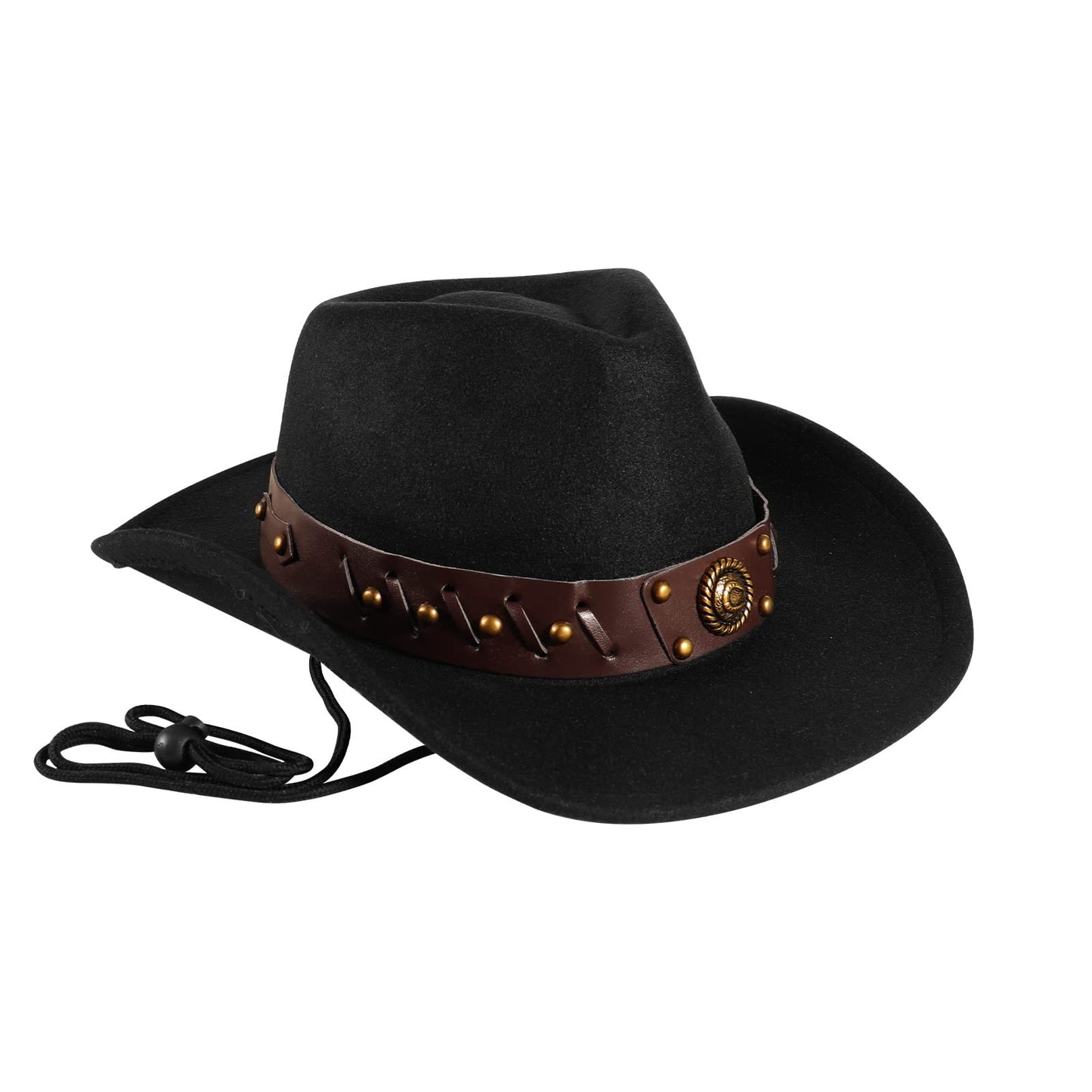 Ibeauti Cowboy Hat with Fringed Bandana Set for Women Wide Brim Western Cowgirl Hat Paisley Head Wrap Scarf