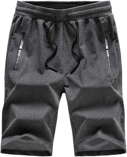 Big Boy's Casual Shorts Summer Cotton Classic Fit Drawstring Elastic Waist Beach Shorts with Pockets