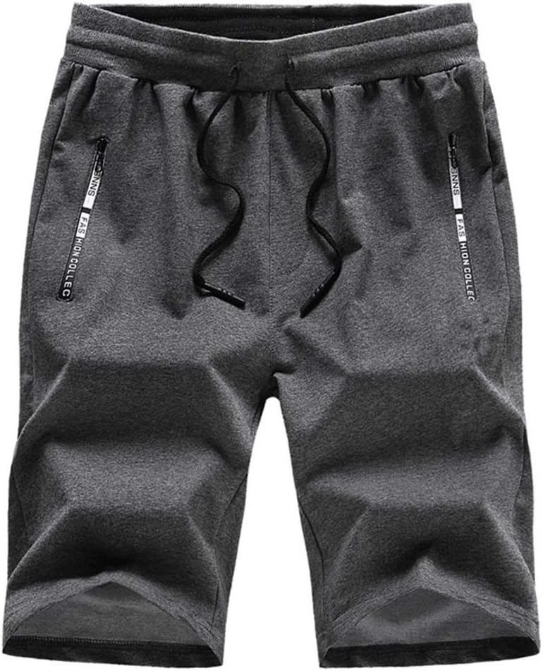 Big Boy's Casual Shorts Summer Cotton Classic Fit Drawstring Elastic Waist Beach Shorts with Pockets