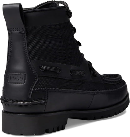 Polo Ralph Lauren Men's Ranger Mid Leather & Oxford Sneaker Boot Fashion